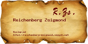Reichenberg Zsigmond névjegykártya